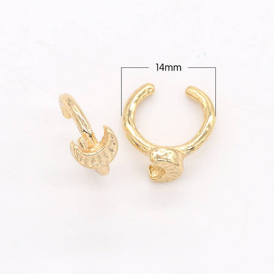 Gold Plated Crescent Moon Earcuff