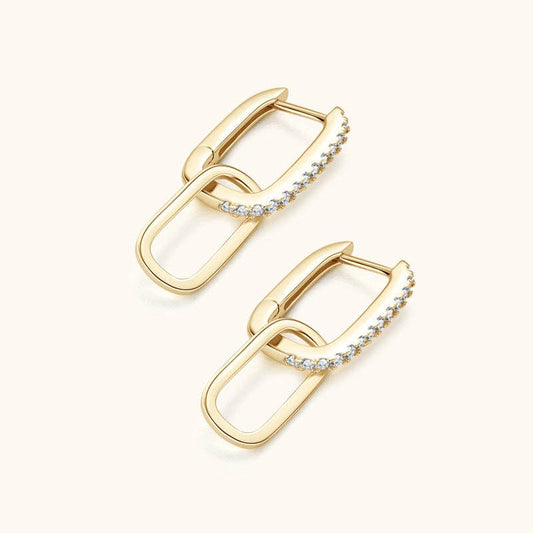 Moissanite Huggie Earrings