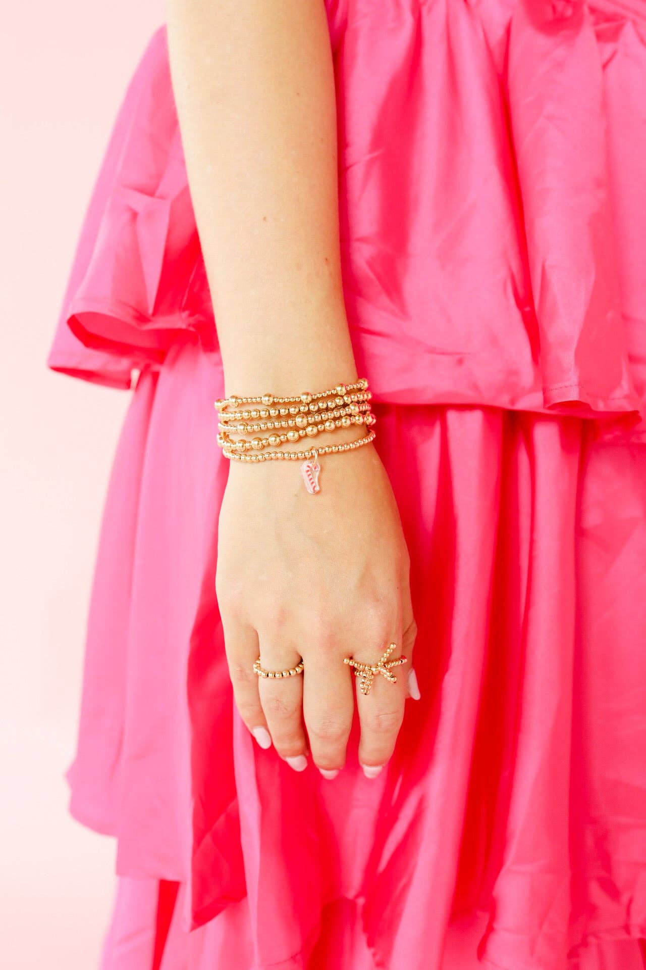 Candy Cane Charm Bracelet