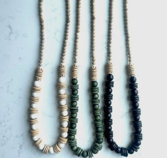 Wood+ Coconut Bead Necklace