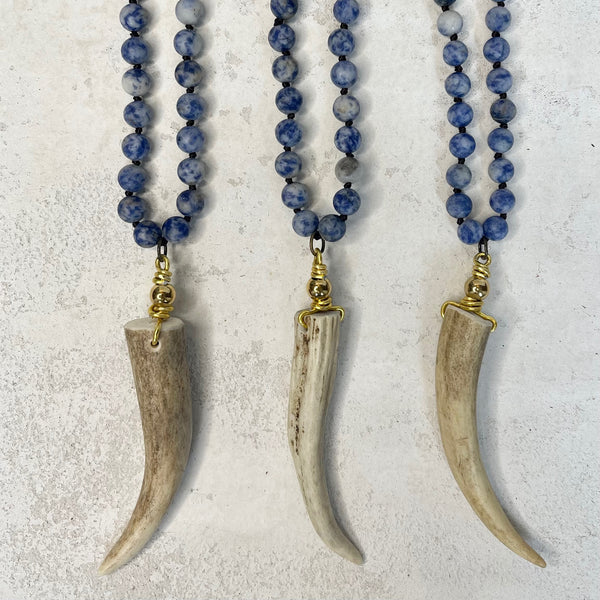 Deer Antler Gemstone Necklace