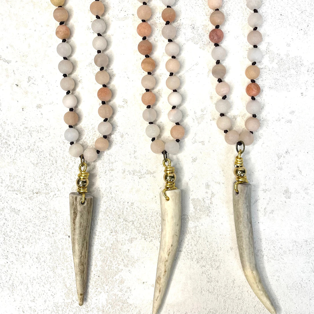 Deer Antler Gemstone Necklace