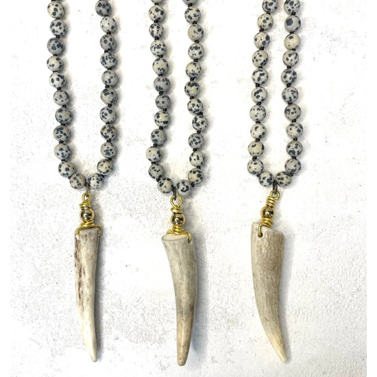 Deer Antler Gemstone Necklace