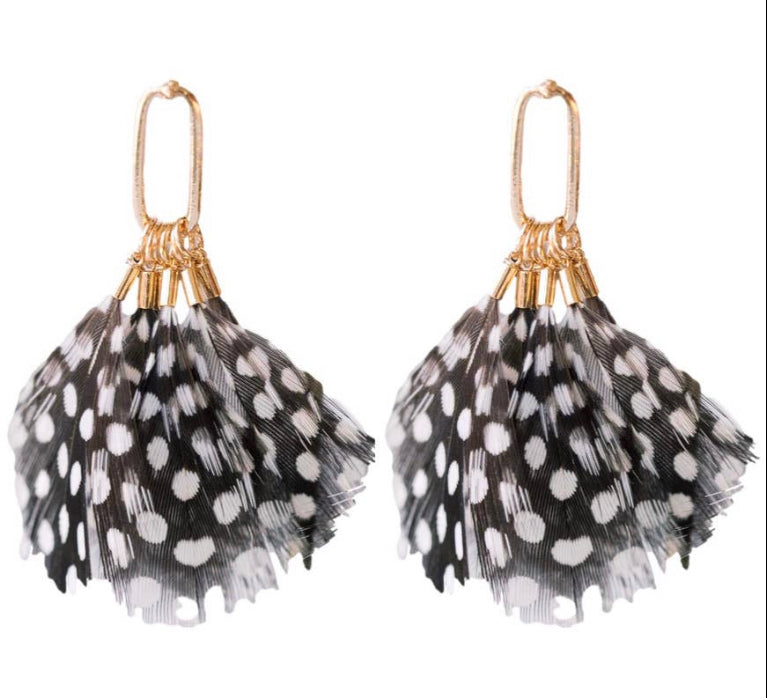 Spotted Feather Tassels