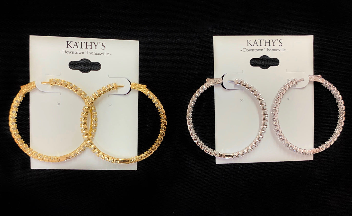 40mm Crystal hoops