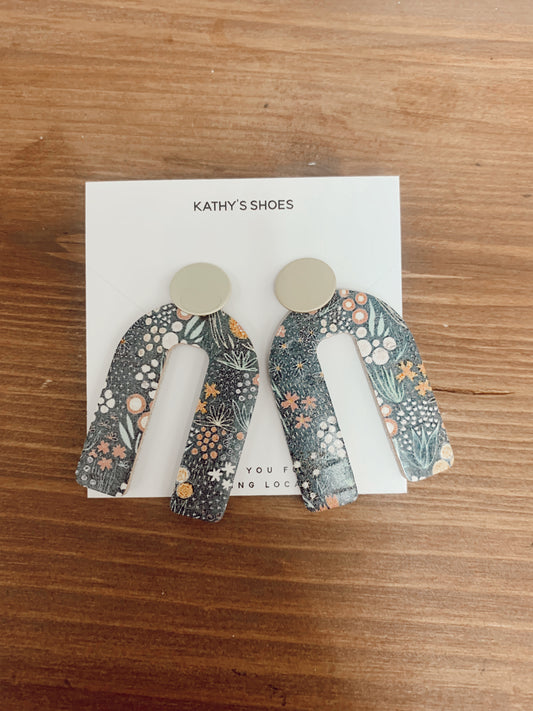 Leather Arch Earrings