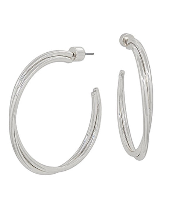 45mm Twisted Hoops
