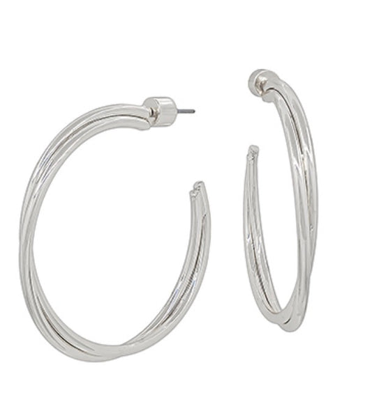 45mm Twisted Hoops