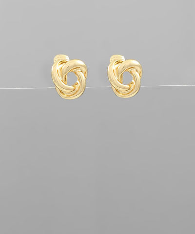 Small Twisted Clip On Earrings