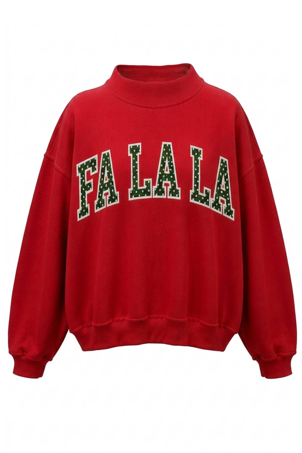 ‘FALALA’ Embroidered Mockneck Sweatshirt