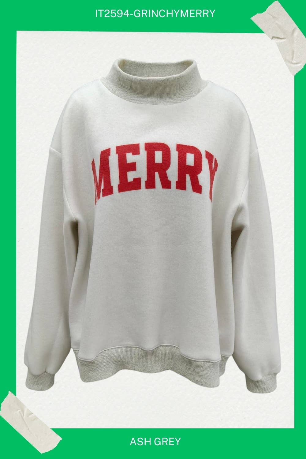 ‘GRINCHY/MERRY’ Reversible Sweatshirt