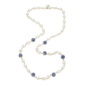 Long China Blue Necklace