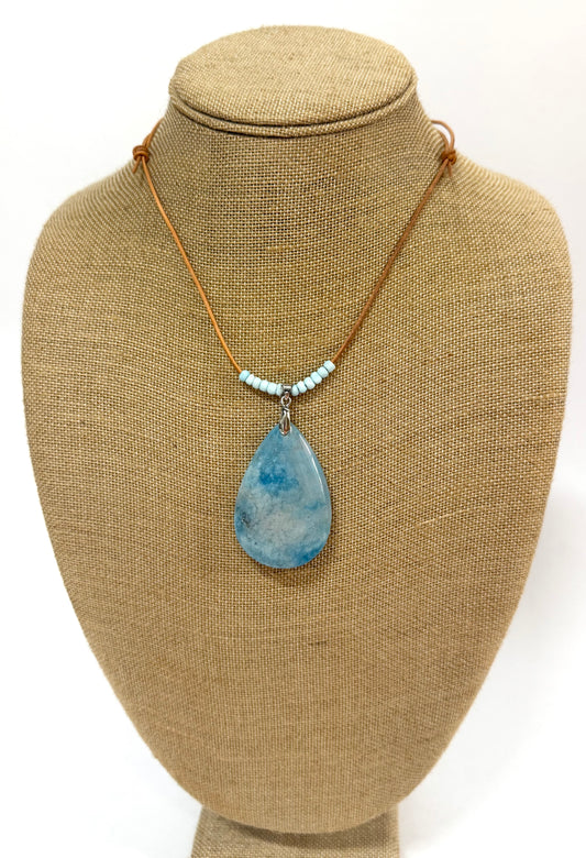 SINCERELY SAILOR-Blue Stone Necklace