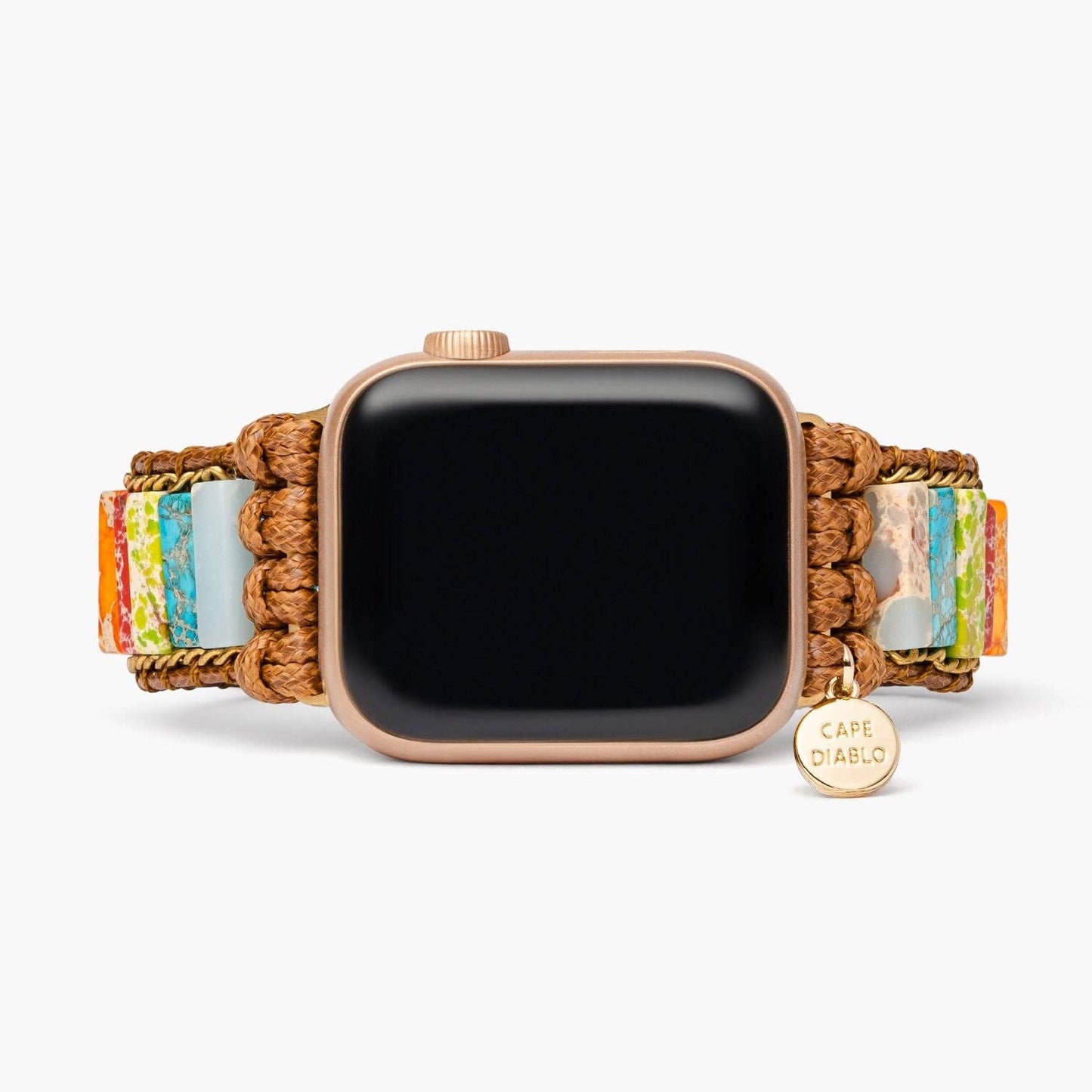 Healing Chakra Protection Apple Watch Strap Gold