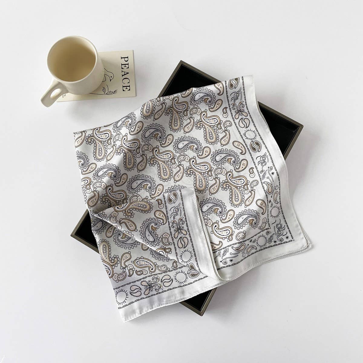 Paisley Satin Square Scarf