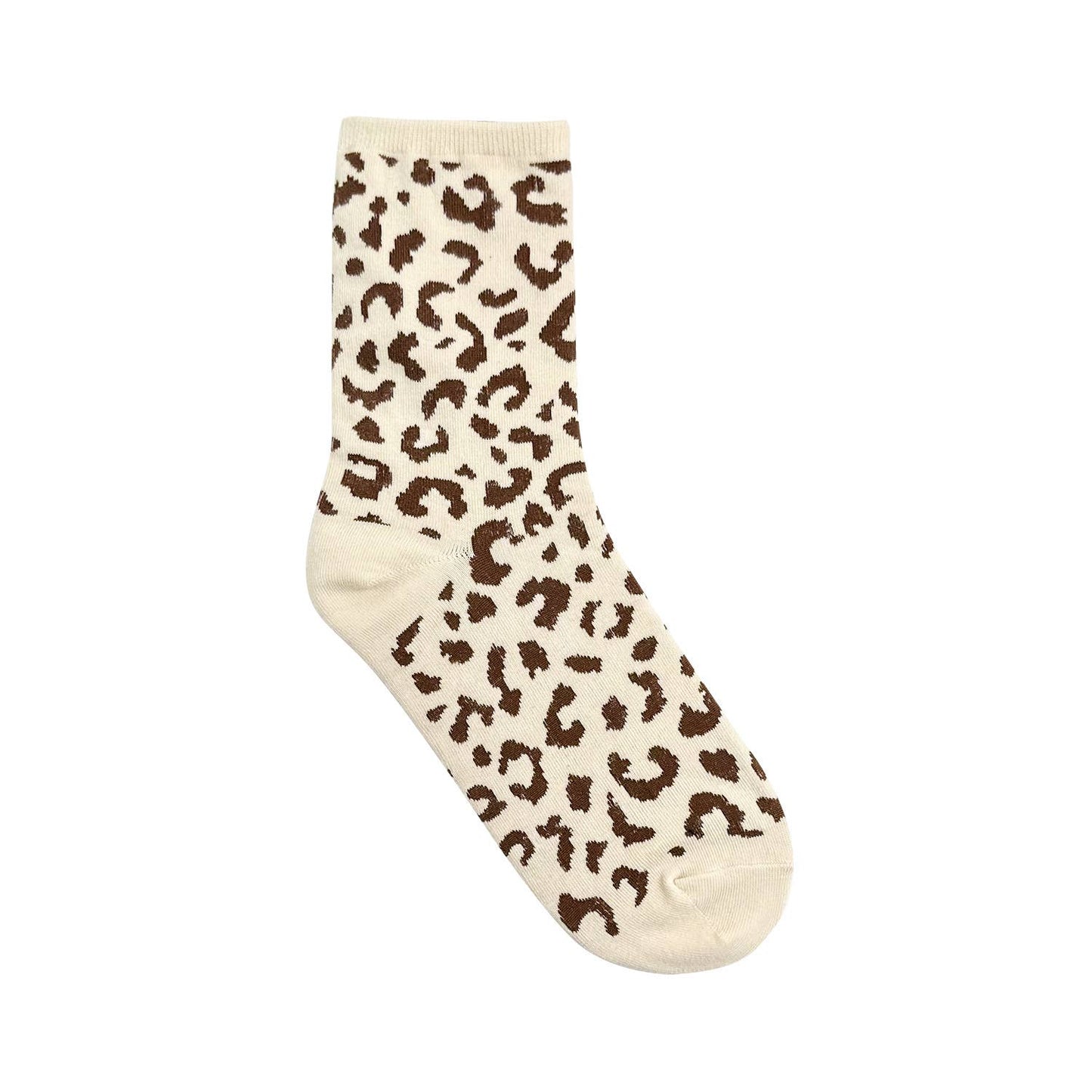 Women's Crew Trendy Leopard Socks