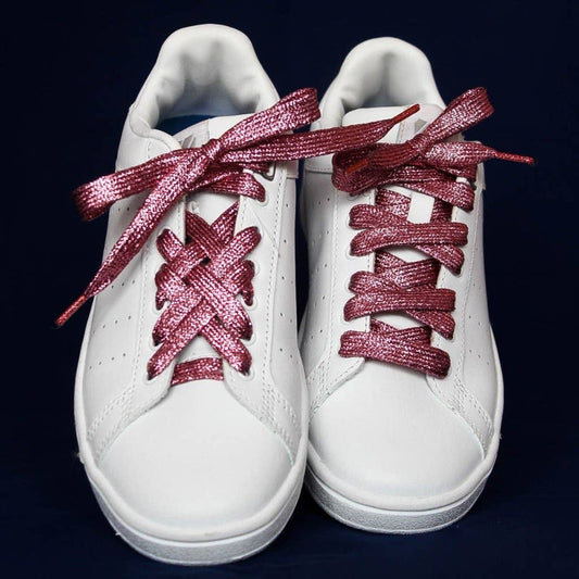 Pink Glitter Shoelaces