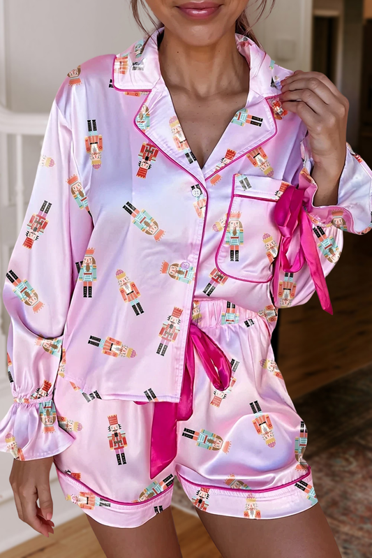 Nutcracker Christmas Pajama Shorts Set