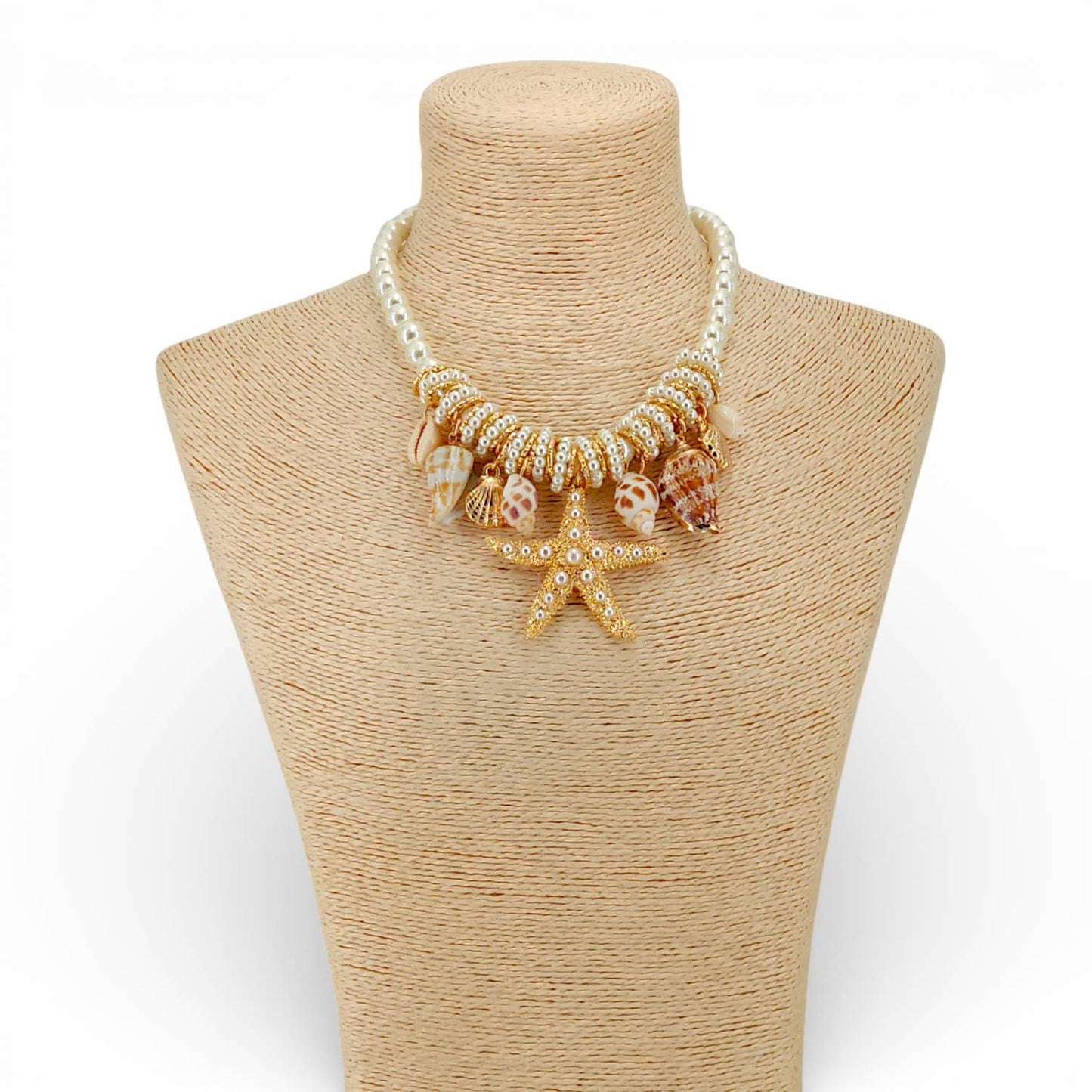 Starfish & Shell Pearl Necklace