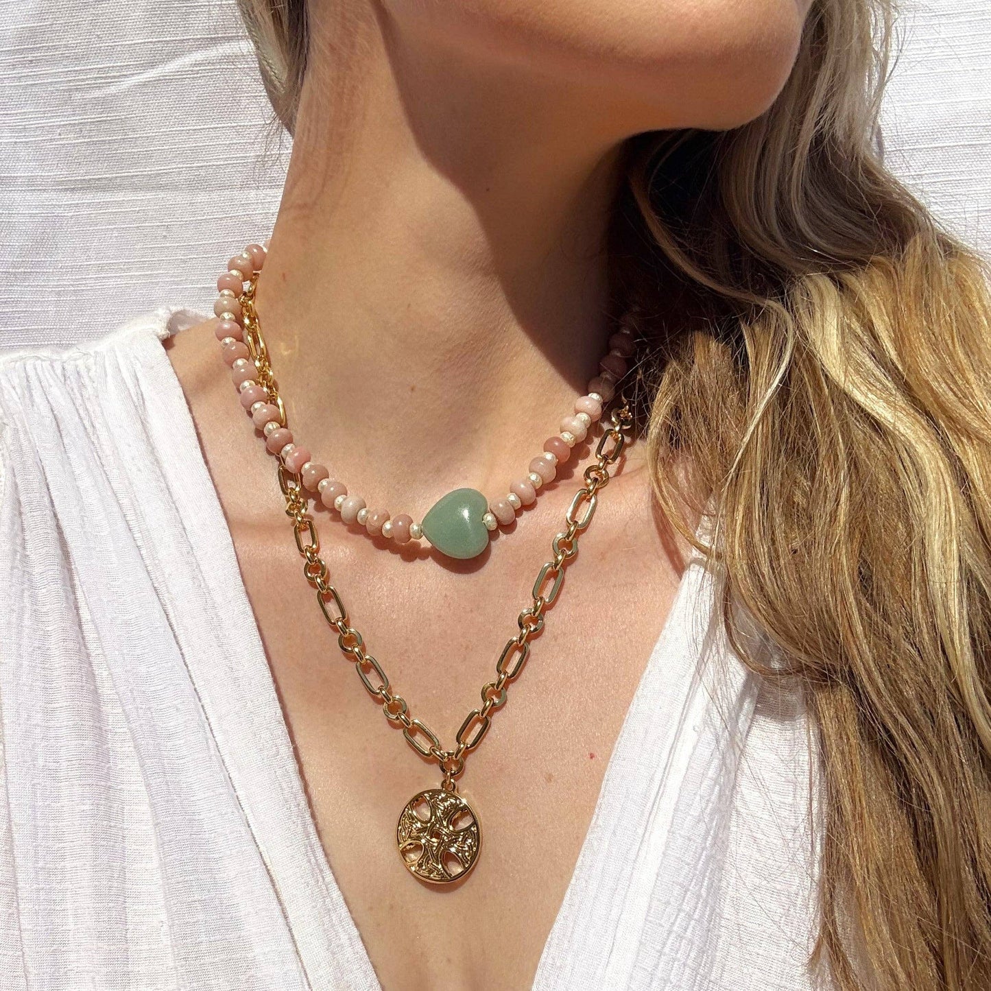 Arden Pink Opal Necklace