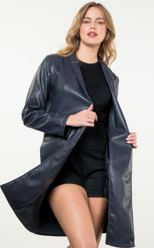 Sadie Leather Coat