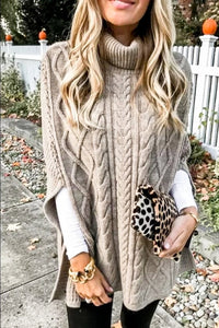 Knitted Poncho Sweater