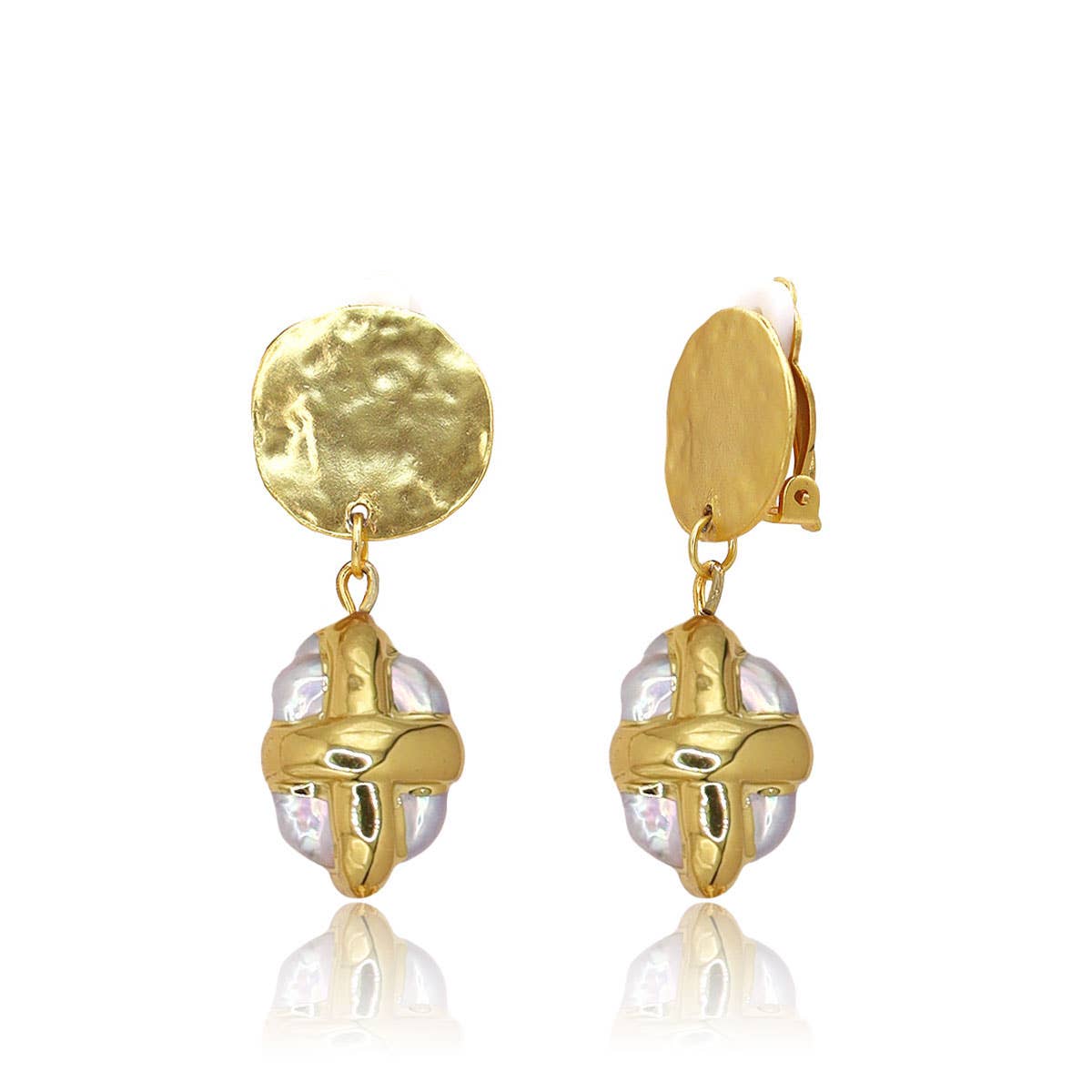 Briza Clip-on Earrings - Pearl - Fall Jewelry