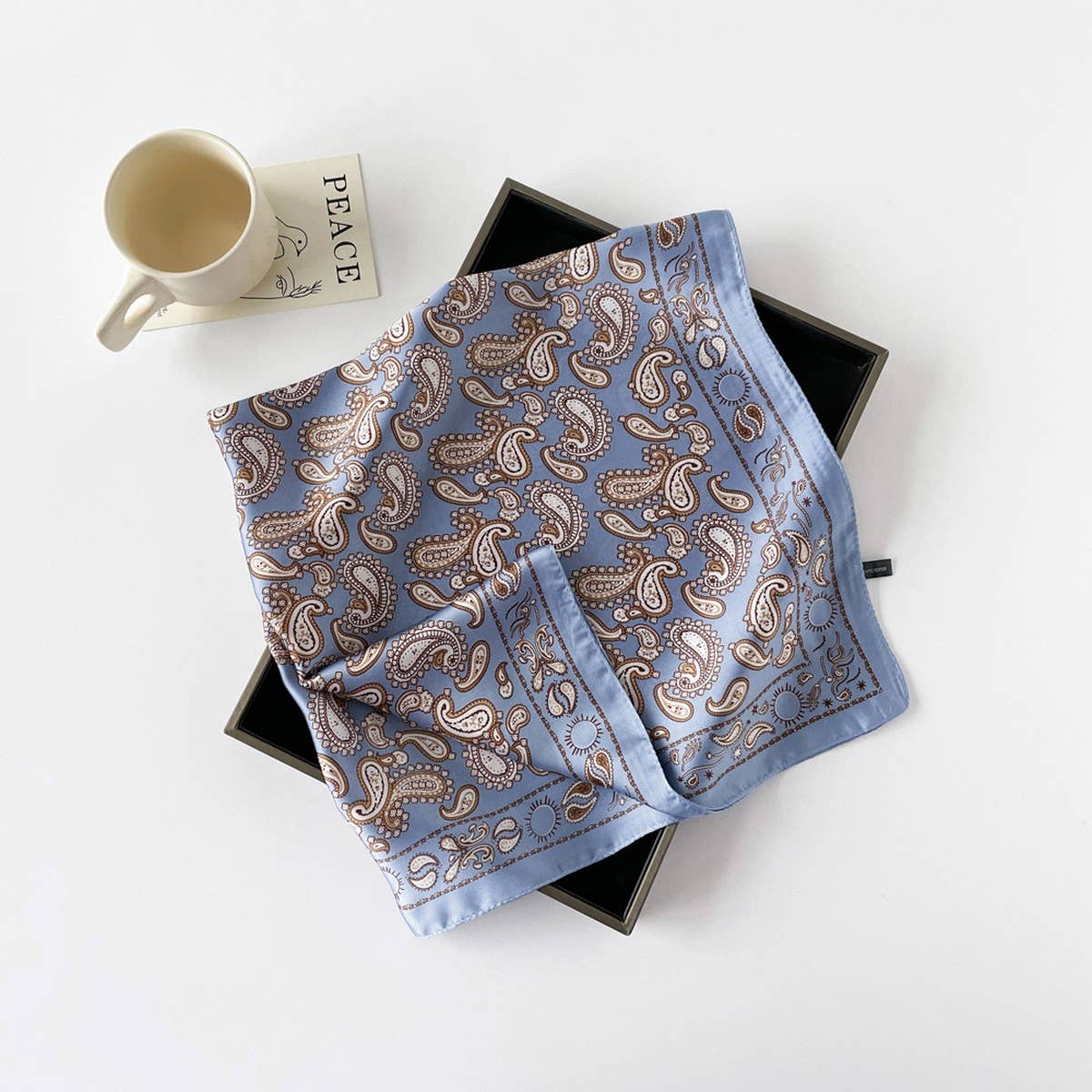Paisley Satin Square Scarf