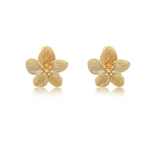 Flower Statement gold filled Earrings