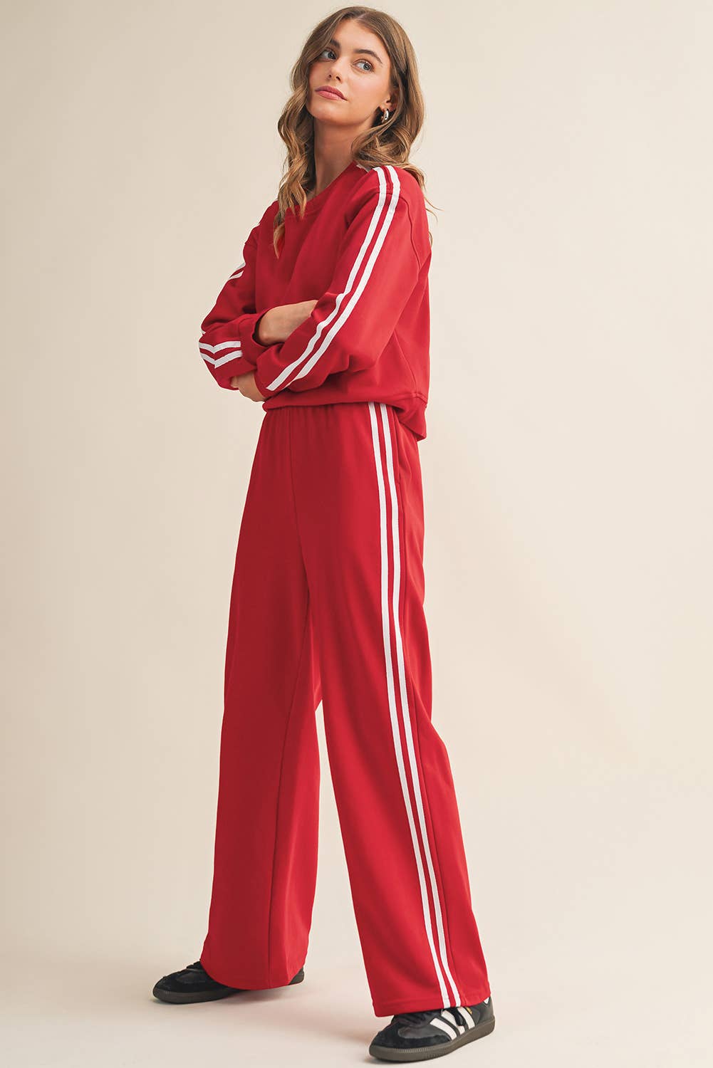 Peppermint Pop Wide Leg Pants Set