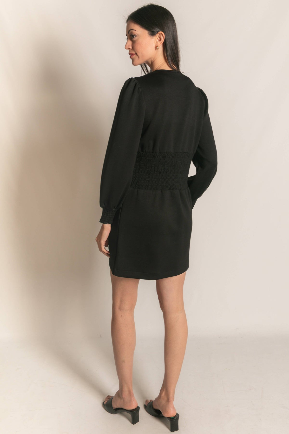 Amelia Smocked Zip Up Dress