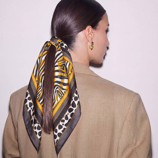 Abstract Leopard Zebra Animal Print Bandana Scarf