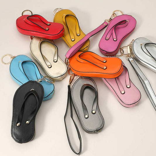 Mini Flip-flop Wristlet Keychain