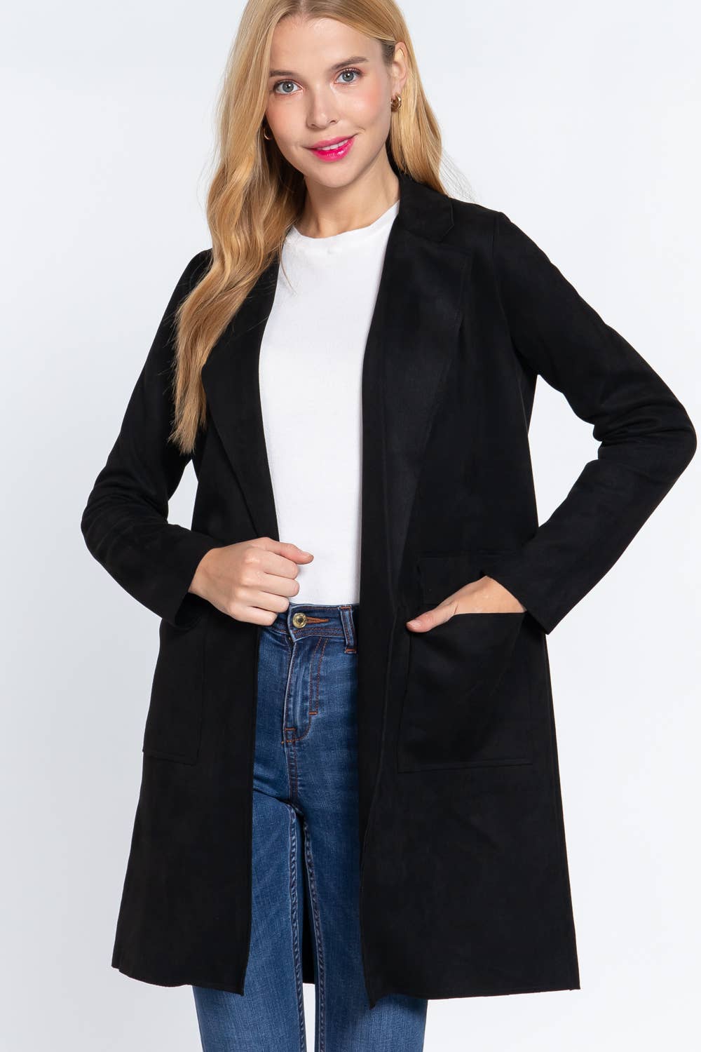 Long Sleeve Open Front Jacket