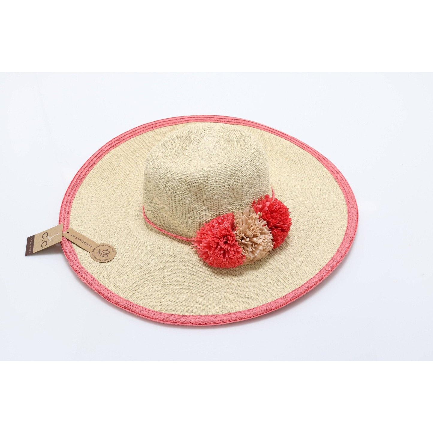 Braided Hat with Double Paper Flower
