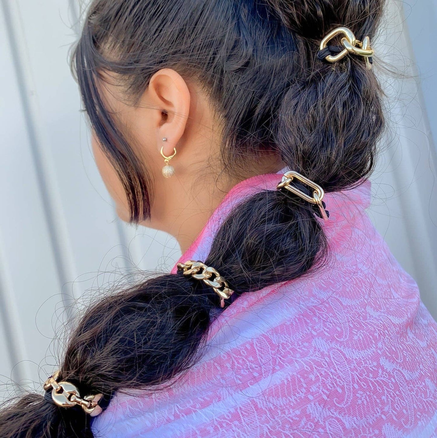 Black 5pc Hair Tie/Bracelet Set
