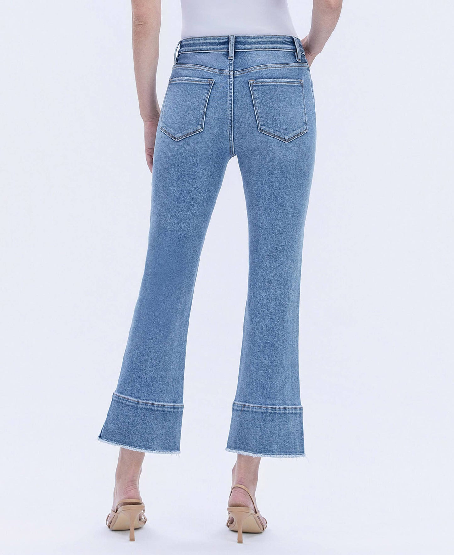 FLYING MONKEY- High Rise Trouser Slit Flare Jeans