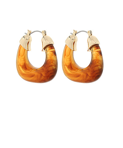 Marble U Shaped Hoops