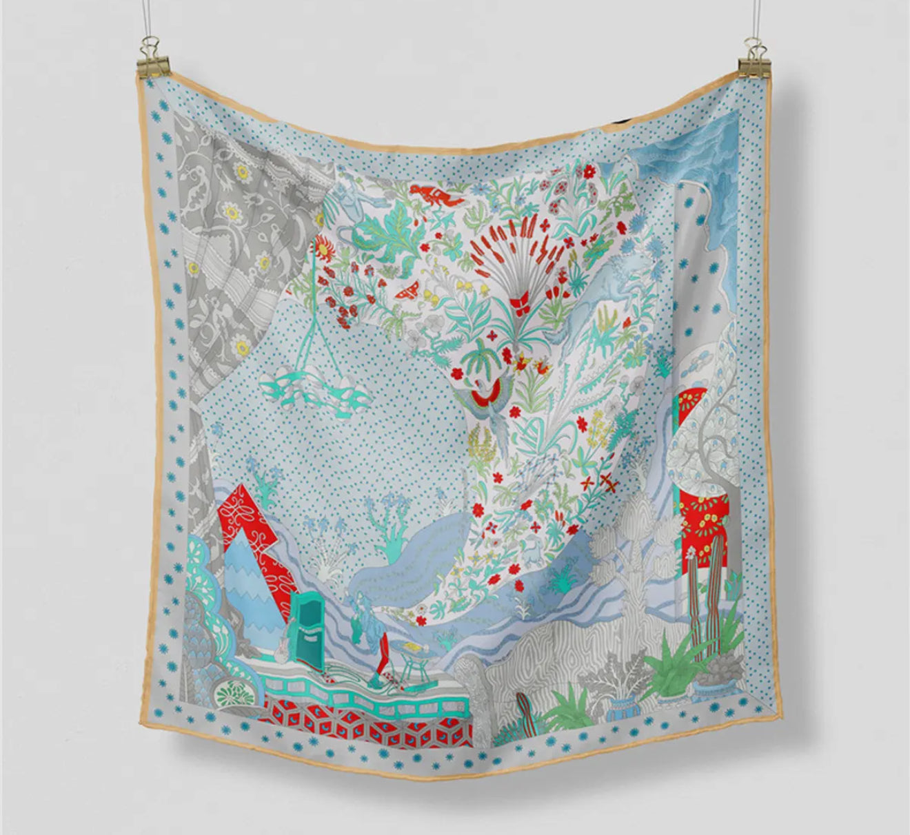 Seaside Retro Print Scarf