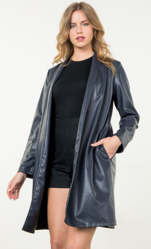 Sadie Leather Coat