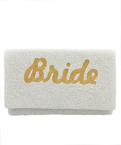 Beaded “Bride” Clutch