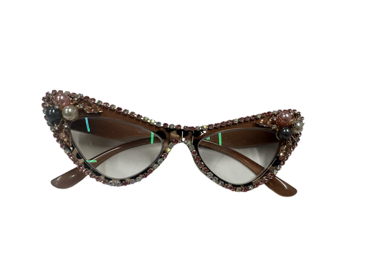 Pink and Brown Cat eye Readers