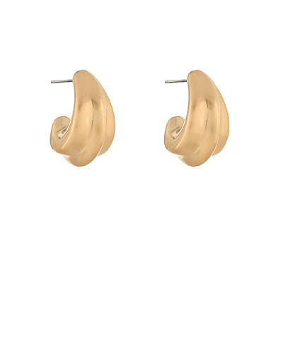 Chunky Metal Teardrop Earrings