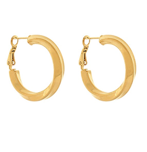 Gold Twisted Hoops