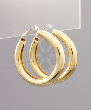 Gold Tube Hoops