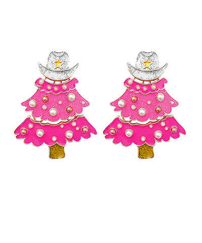 Cowgirl Christmas Earrings