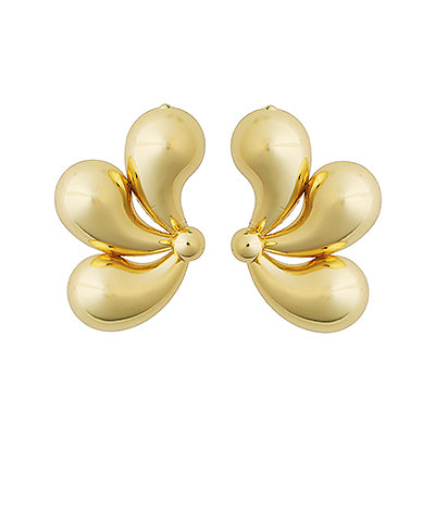 Puffy Half Flower Earrings