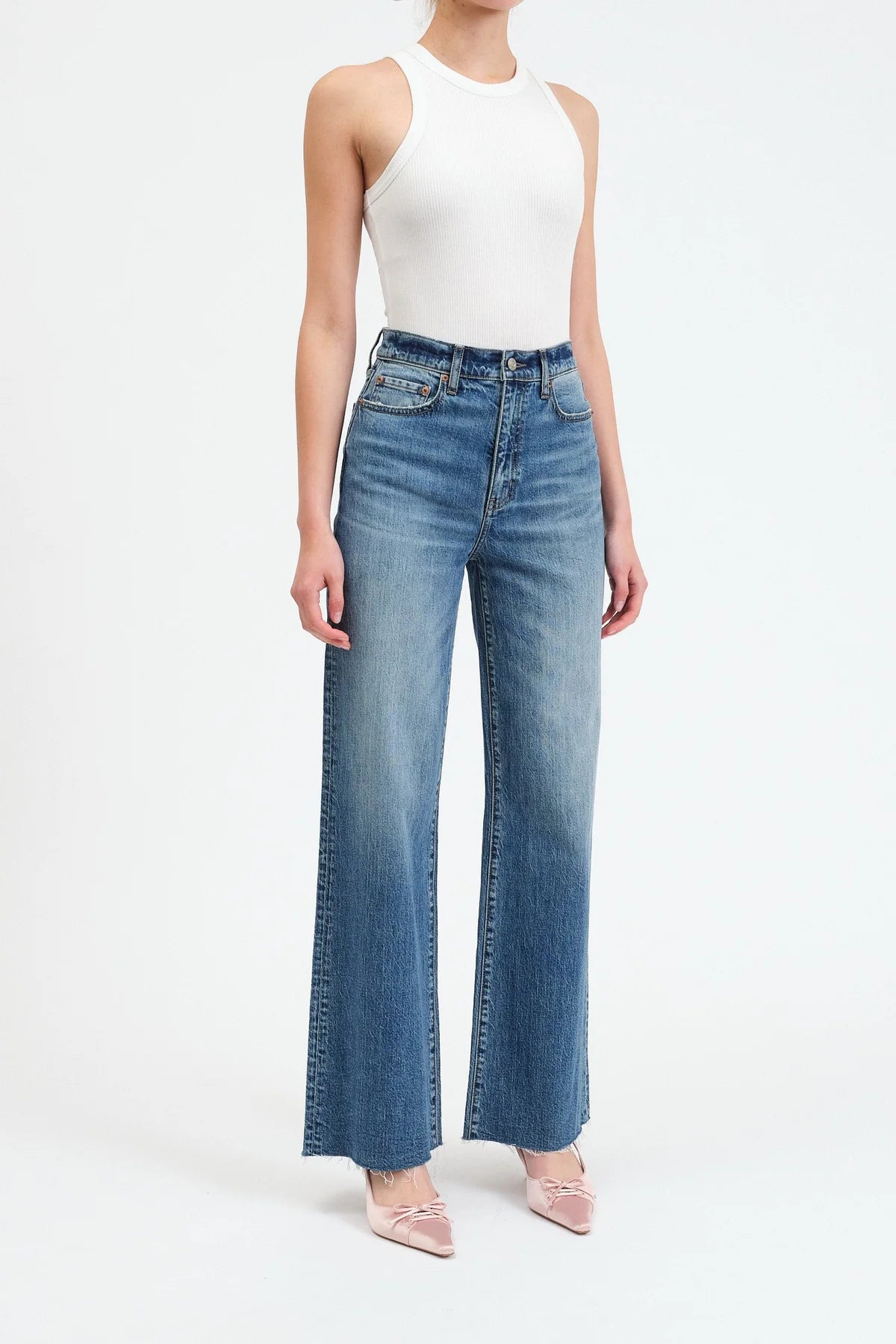 DAZE- Far Out High Rise Wide Leg Jeans