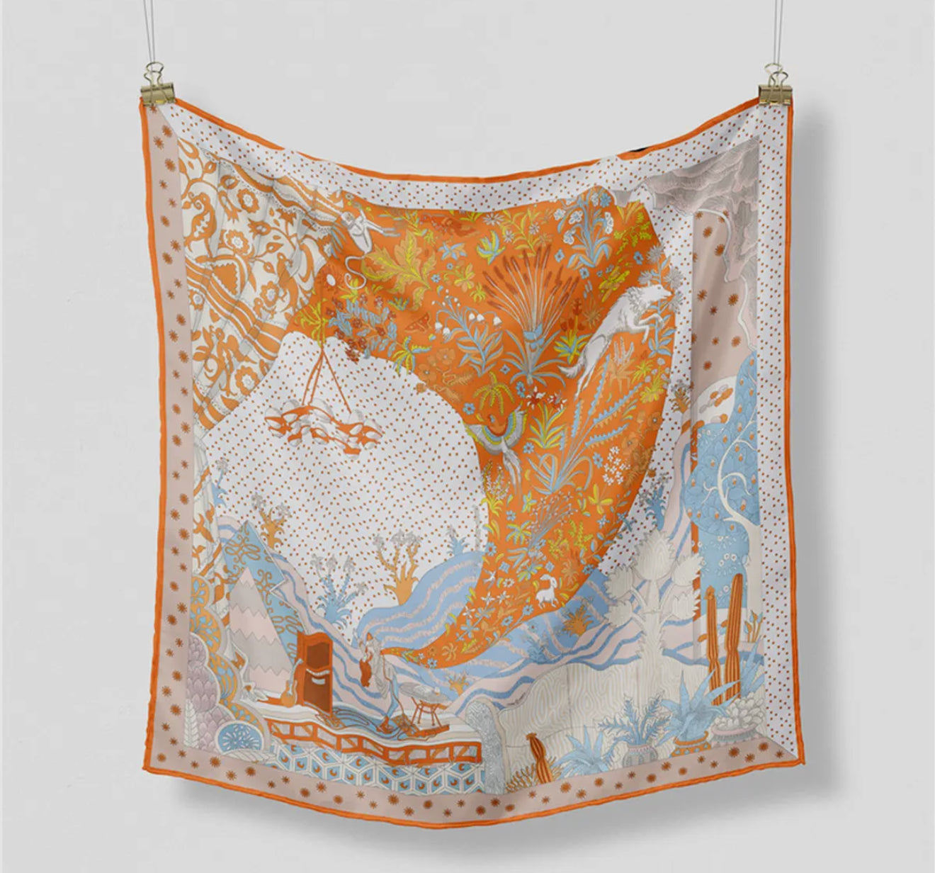 Seaside Retro Print Scarf