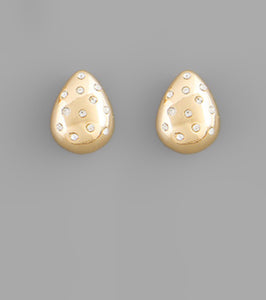 Pave Teardrop Earrings
